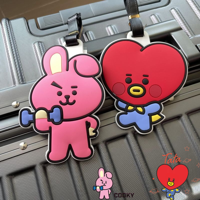 Anime Merchandise Online - BT21 Cartoon-Schlüsselanhänger, niedlicher Kawaii-Gepäckanhänger für Handgepäck