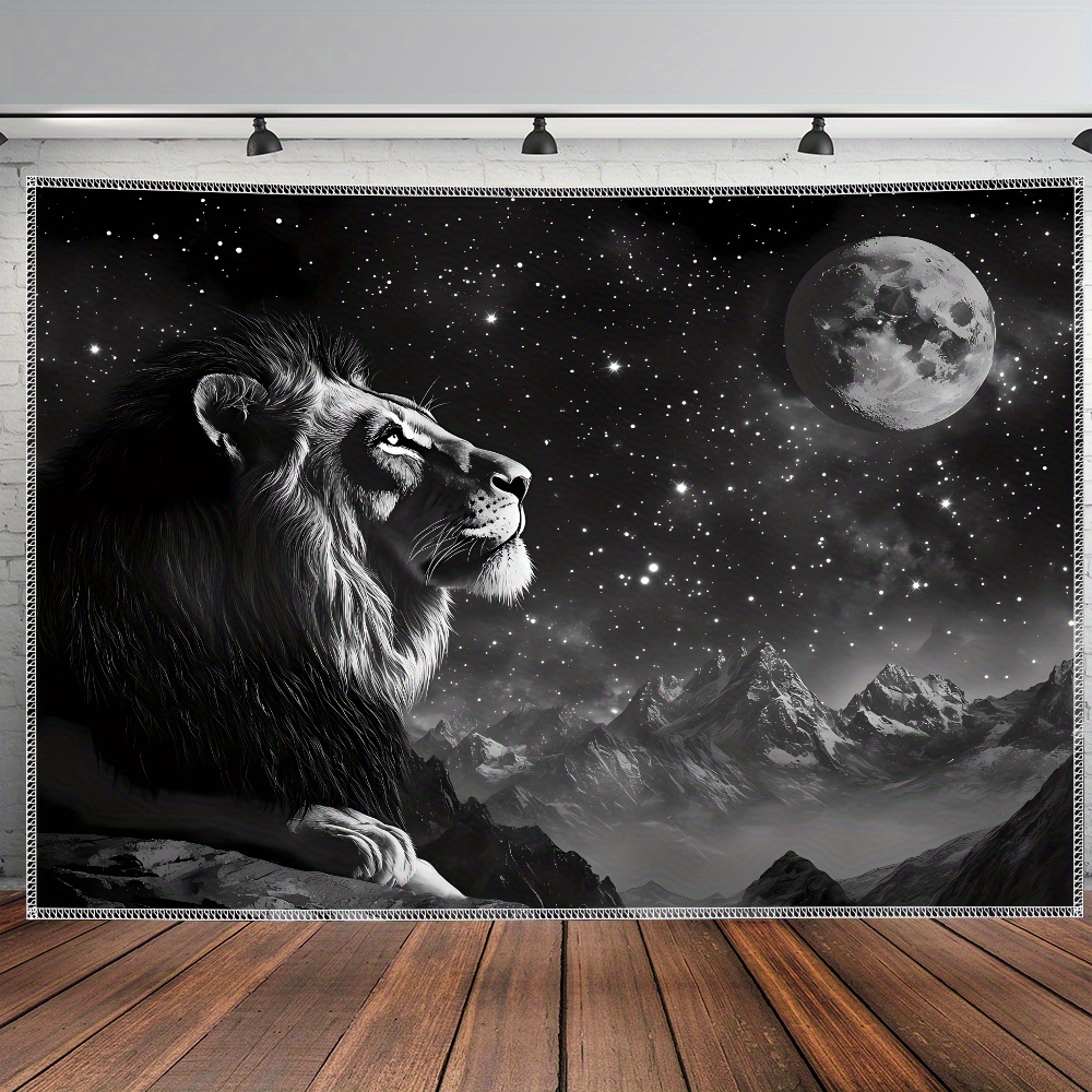 Majestätischer Löwe Sternennac – Wall Scroll Tapestry Bewertung und Preis