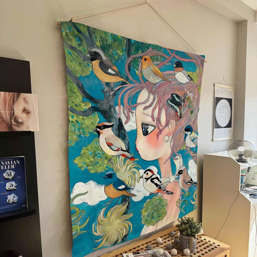 Aya Takano Cartoon Bunter Wand – Wall Scroll Tapestry Bewertung und Preis