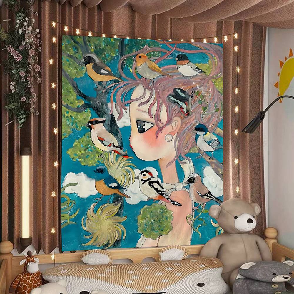 Aya Takano Cartoon Bunter Wand – Wall Scroll Tapestry Bewertung und Preis
