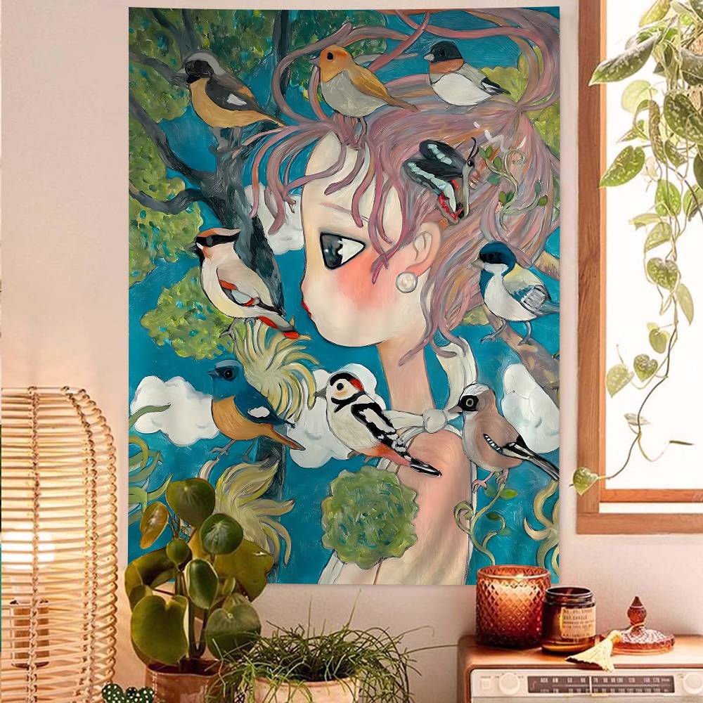 Aya Takano Cartoon Bunter Wand – Wall Scroll Tapestry Bewertung und Preis