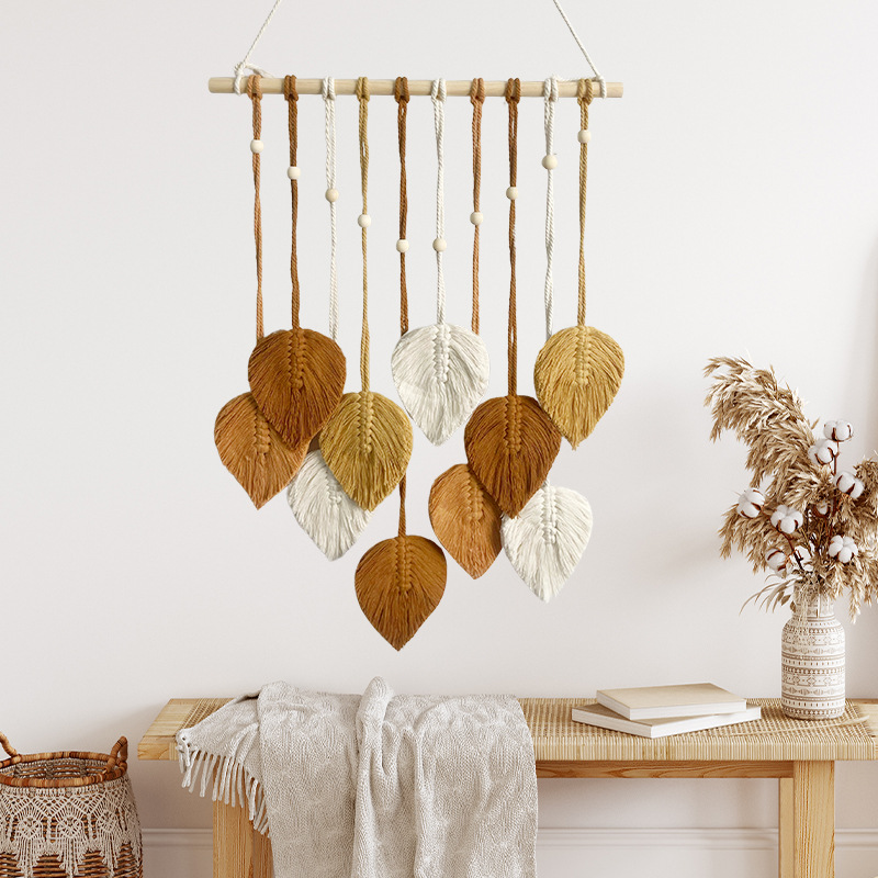 Handgefertigter Blatt-Wandtepp – Wall Scroll Tapestry Bewertung und Preis